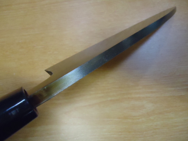 超目玉出品！第八弾　安來白鋼　ウエンジ柄付き　出刃１８０