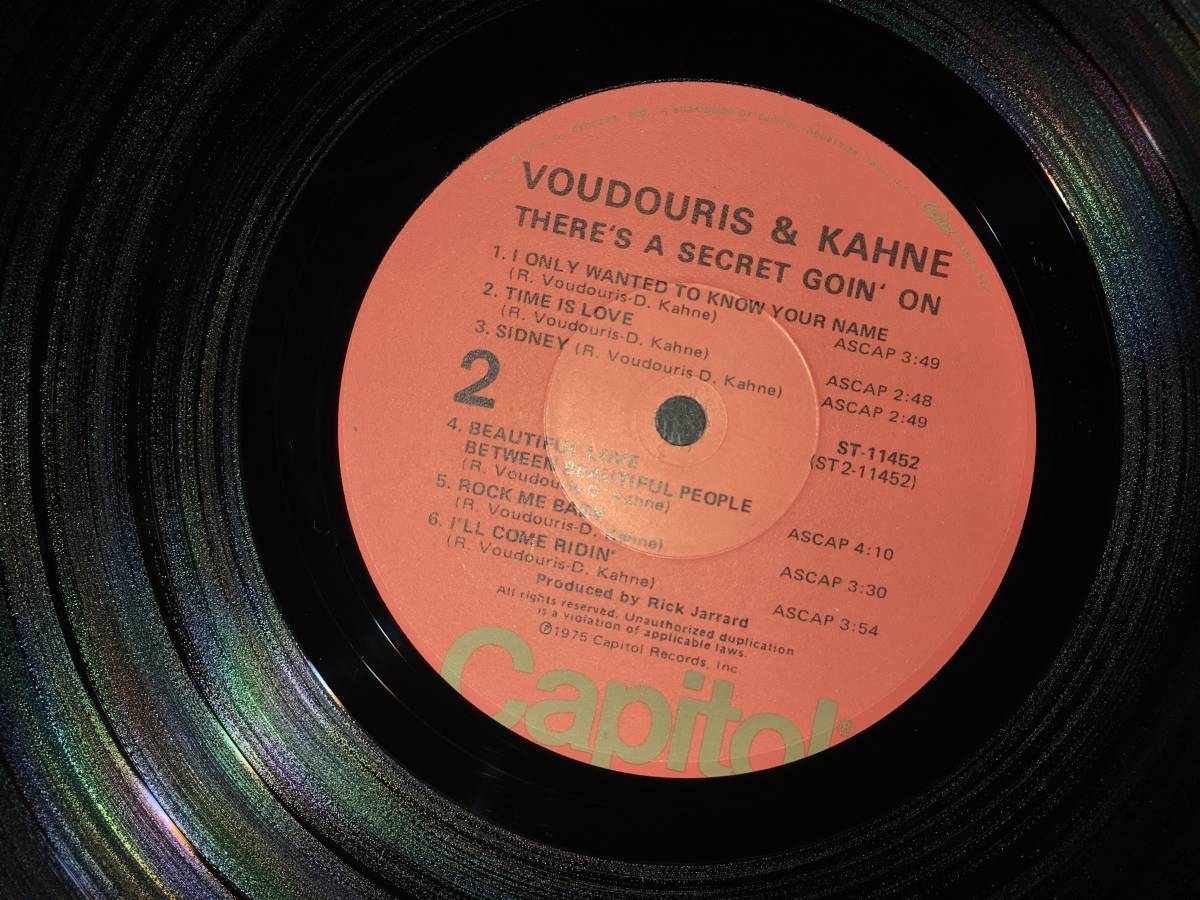 LPレコード/US盤/ST11452/カット盤●ヴードリス＆カーンVoudouris & Kahne / There's A Secret Goin' On_画像4