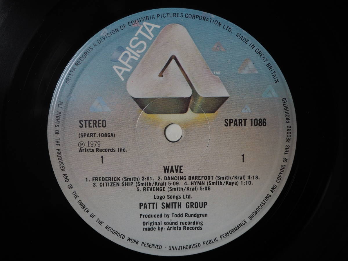 Patti Smith-Wave★英Orig.盤/マト1/Lenny Kaye_画像5