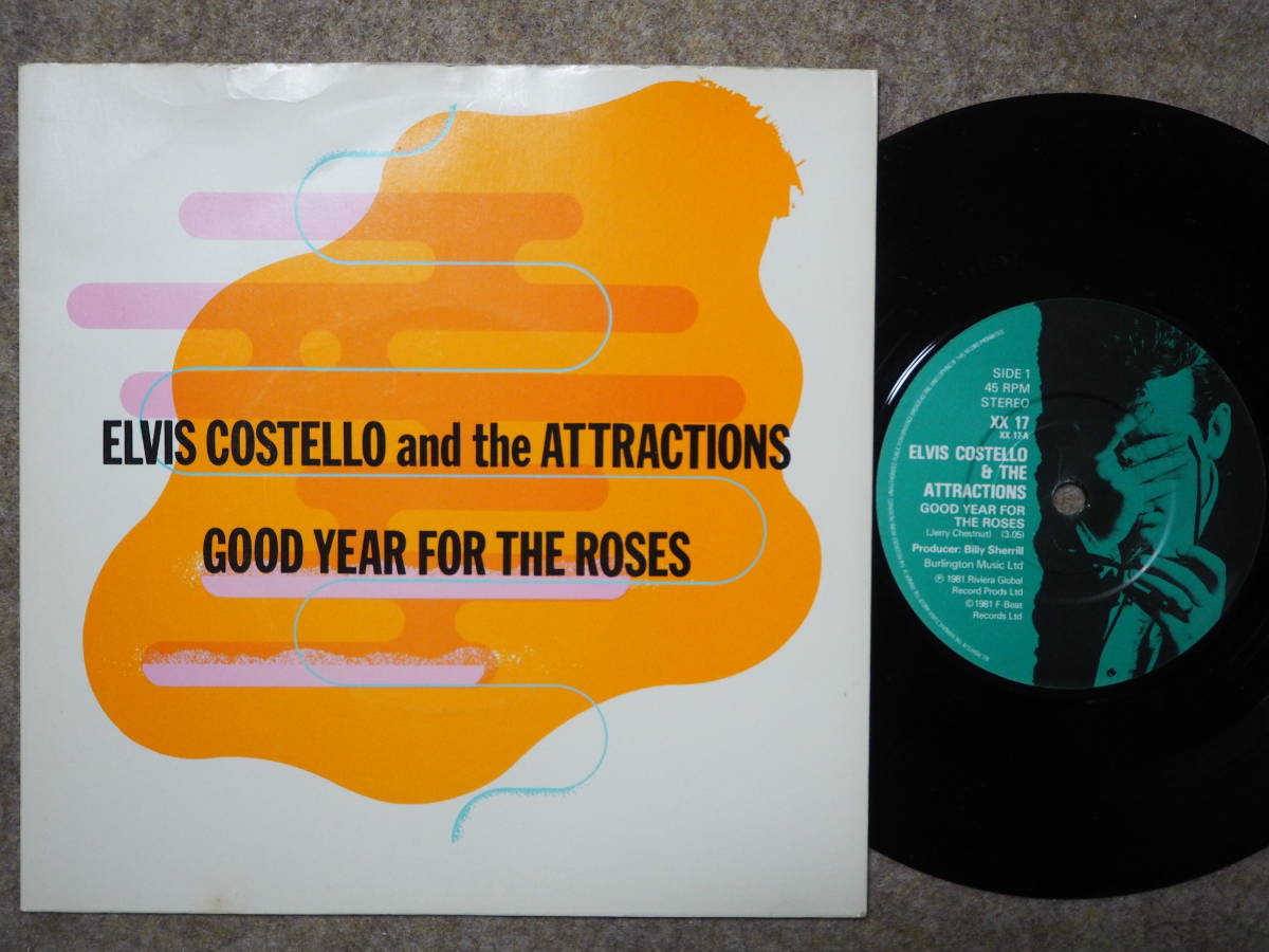 Elvis Costello-Good Year For The Roses★英Orig.回収カヴァー7"_画像1