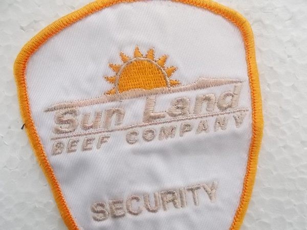 【中古品】sunland beef company セキュリティ 企業 ロゴ 刺繍 アメリカ USA ワッペン/パッチ シャツ アメカジ カスタム おしゃれ259_画像2