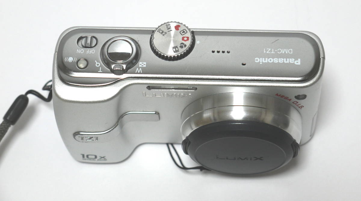 パナソニック Panasonic デジタルカメラ 500万画素 LUMIX DMC-TZ1 動作品/　純正バッテリーDMW-BCD10付_画像7