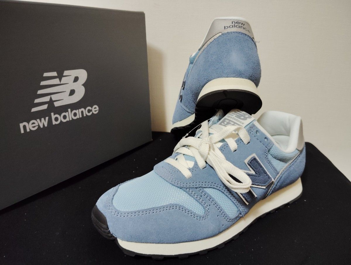 新品25cm ニューバランス newbalanceレディーススニーカーWL373BW2スカイブルーML373好きにも
