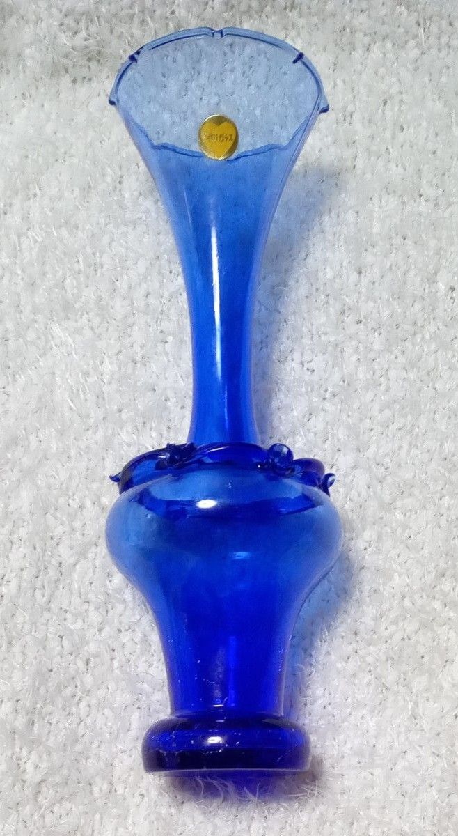 手作りガラス 日本製 花瓶 花器 フラワーベース 一輪挿し 花入 レトロ ガラス インテリア ガラス製 MADE IN JAPAN