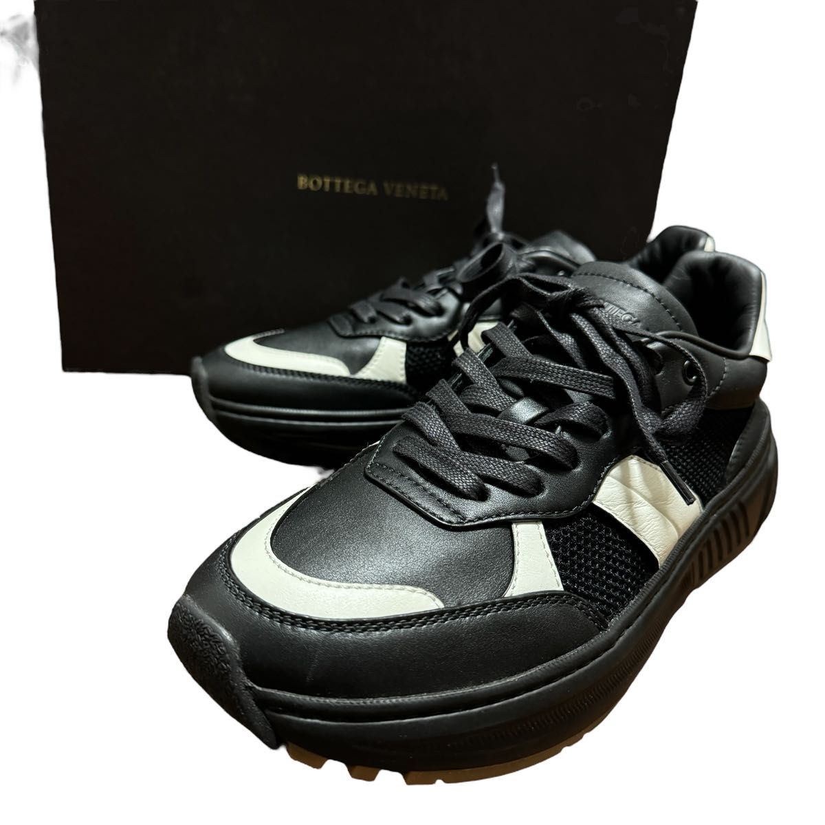 BOTTEGA VENETA ボッテガヴェネタ LACEUP SPEEDSTER TRAINERS ブラック メンズ 42