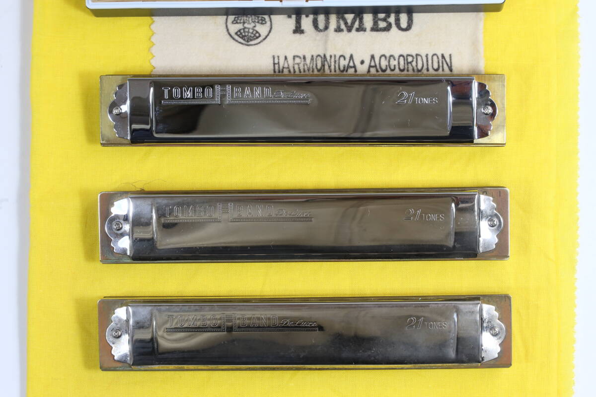 ☆大幅値下高級TOMBO BANDO DELUXE複音ハーモニカ 4台セット ☆ Yahoo!オークション - 特製 トンボバンド TOMBO BAND Deluxe