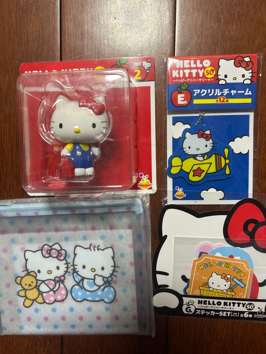 HappyくじHELLO KITTY A賞フィギュア4点セット - その他 HappyくじHELLO KITTY A賞フィギュア4点セット - その他