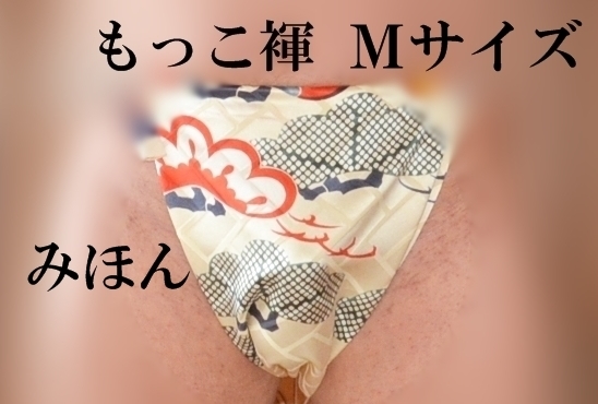 シルクふんどし　もっこ裈 　モッコ　Mサイズ　絹?シルク 　型染　前幅 ２8CM/広い 　長さ５6CM　　 M-2