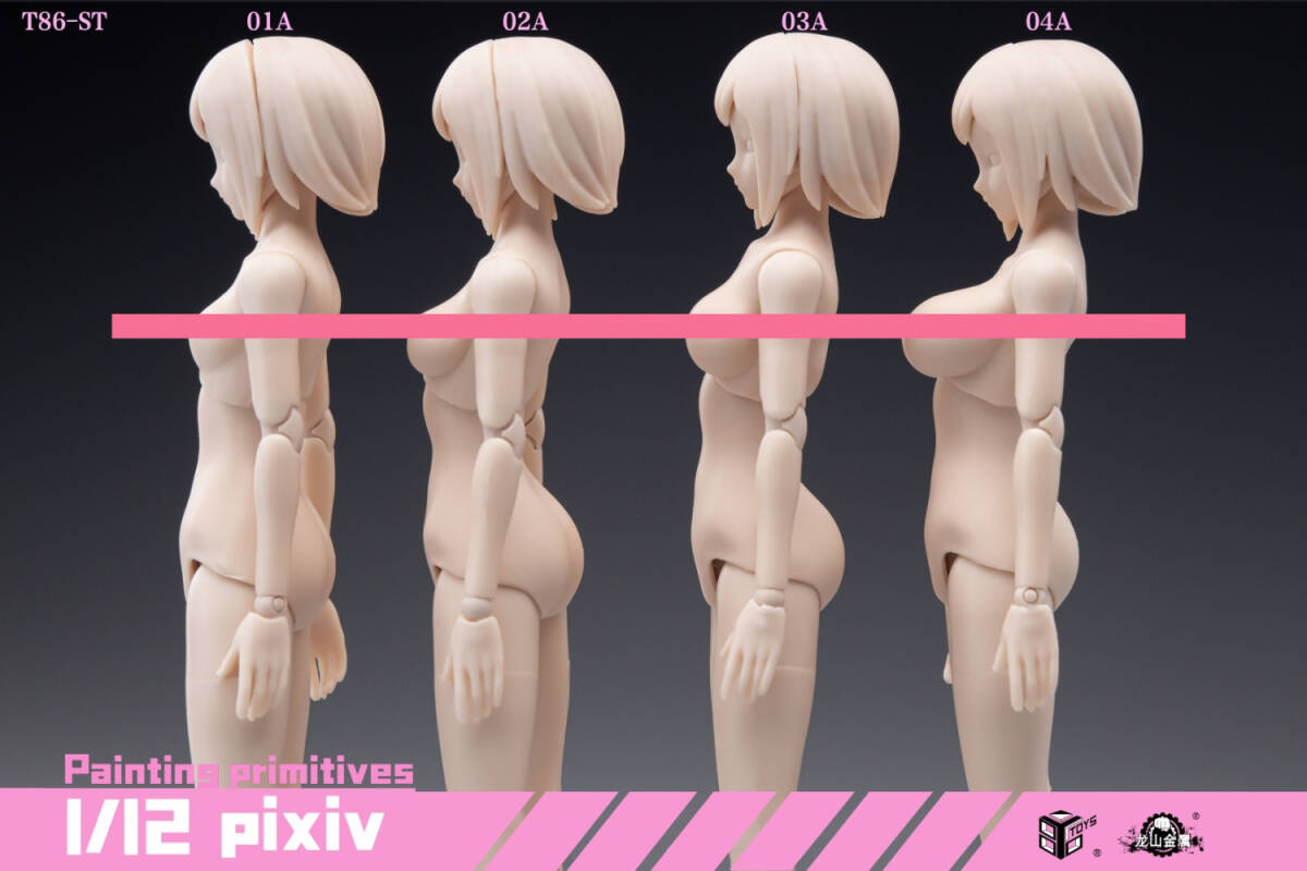 1/12 woman figure woman element body anime body beautiful young lady woman body head attaching stand attaching T86-ST01-A white .S bust small bust 