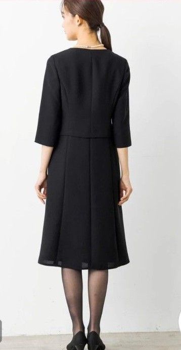 東京ソワール ノーカラージャケット 前開きワンピース 2点セット 東京ソワール ノーカラージャケット 前開きワンピース 2点セット