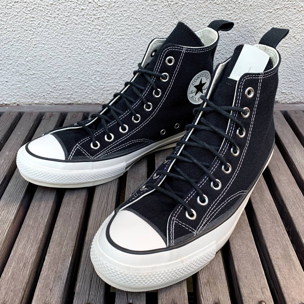 N.HOOLYWOOD×TSUYOSHI NOGUCHI×CONVERSE ADDICT CHUCK TAYLOR CANVAS NH HI  BLACK US9 27.5cm 中古 コラボ 別注 チャックテイラー 野口強