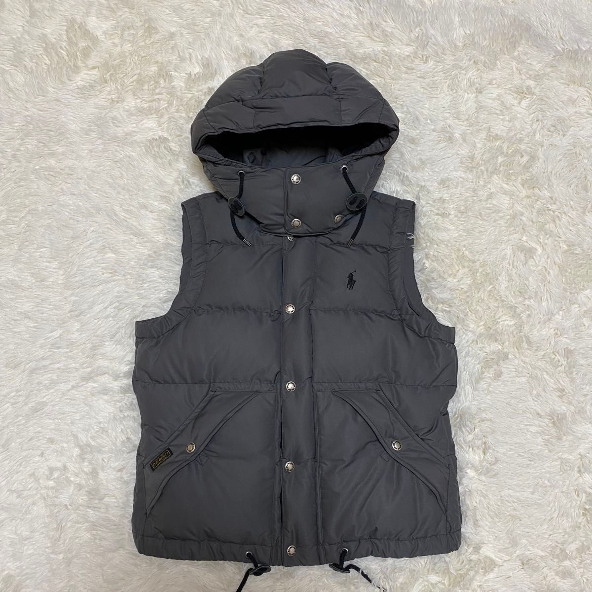 美品】 2way フード 付き ポロラルフローレン ダウンベスト 美品】 2way フード 付き ポロラルフローレン ダウンベスト