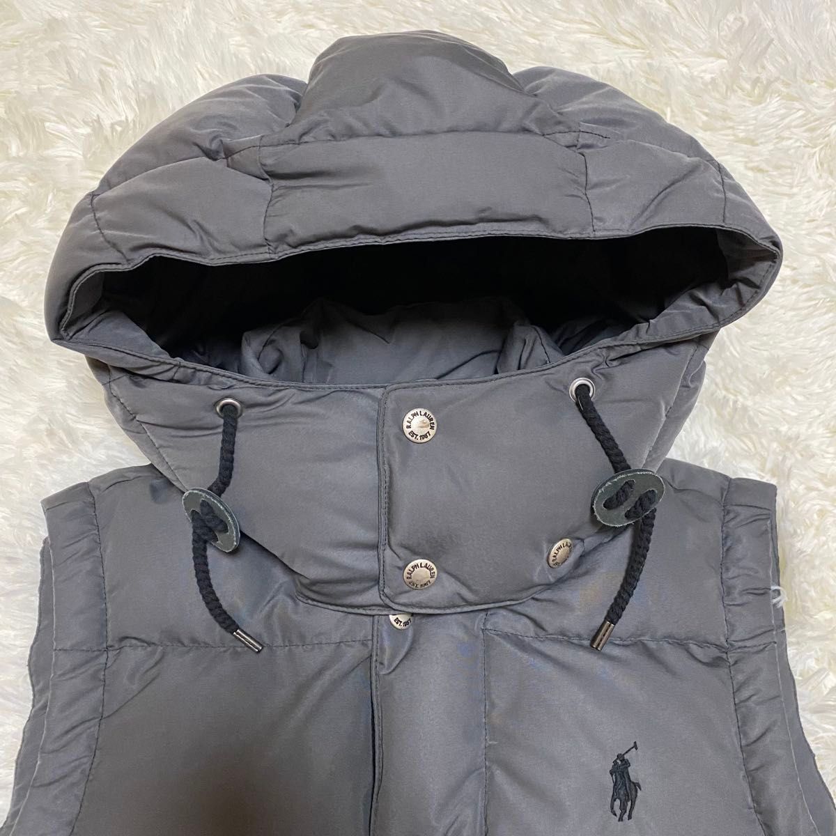 美品】 2way フード 付き ポロラルフローレン ダウンベスト 美品】 2way フード 付き ポロラルフローレン ダウンベスト