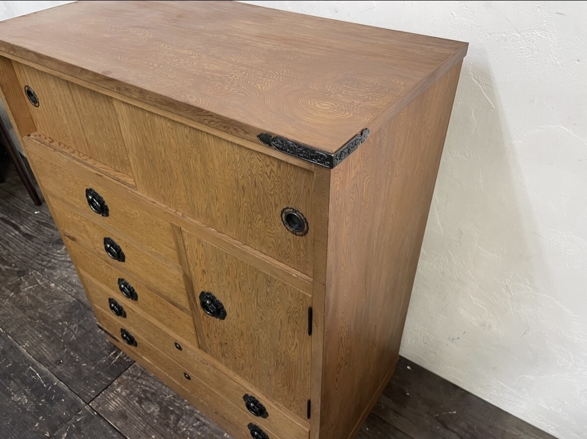 屋久杉 民芸家具 チェスト 箪笥 摺漆加工 76×41×92cm インテリア 屋久杉 民芸家具 チェスト 箪笥 摺漆加工 76×41×92cm インテリア