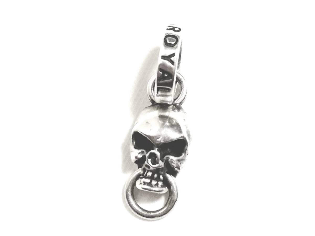 * подлинный товар стандартный товар Royal Order Mini Skull w/ Ring in Mouth Mini Skull кольцо in мышь подвеска с цепью серебряный 925*