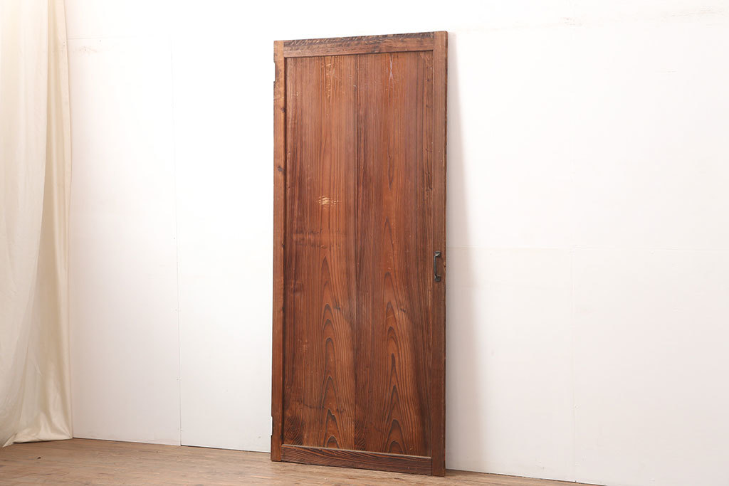R-044934　アンティーク建具　大正昭和初期　シンプルな木製扉(板戸、ドア)(R-044934)