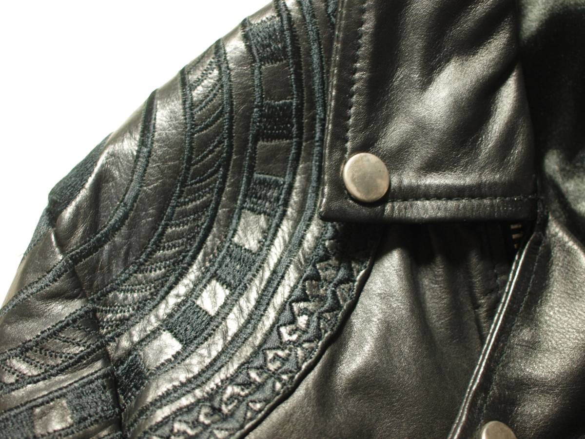 KTZ fringe processing leather rider's jacket Katie - Z 