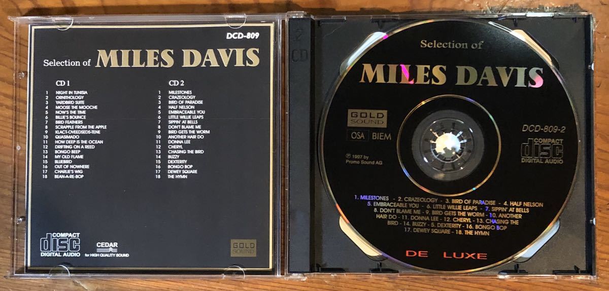 ジャズCD マイルス・デイビス 『 Selection of MILES DAVIS 』 ２枚組　《 貴重盤 》　【 アメリカ版 】_画像2