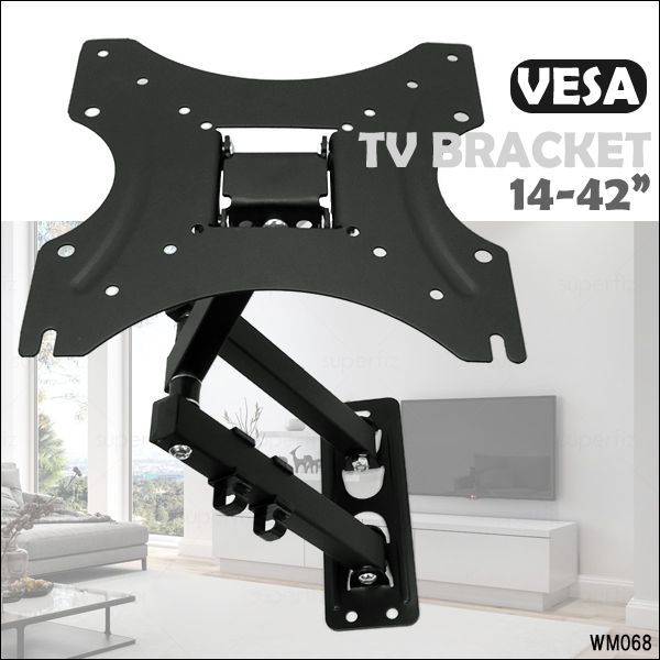 ラスト1　液晶テレビ モニター 壁掛け金具 14-42型 VESA規格対応 アーム式 (WM-068)_画像1