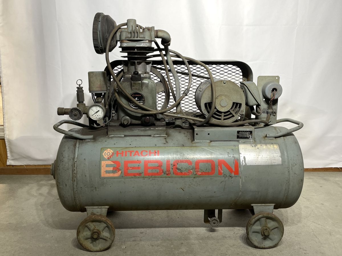 【H706】引き取り限定 中古 HITACHI 0.75P-9.5VP5 三相200V コンプレッサー 0.75kW 日立 BEBICON 直接手渡し 岐阜県多治見市 b