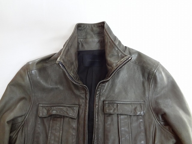 junhashimoto ジュンハシモト 定価178,500円 made in japanレザージャケット VINTAGE BLOUSON サイズ2　_画像8