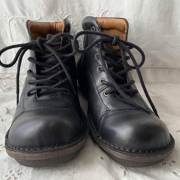 CORBO alto libro orignal 本革 レザー ステッチダウン レースアップ ショートブーツ リゲッタ コンフォート 黒 ブラック 定価1,6万 _画像10