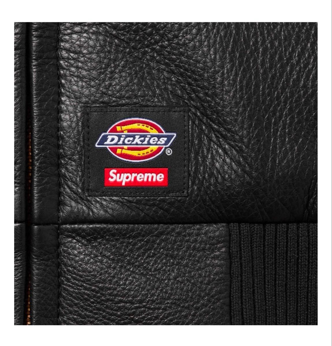Supreme Dickies Hooded Leather Work Jacket Black Supreme Dickies Hooded Leather Work Jacket Black