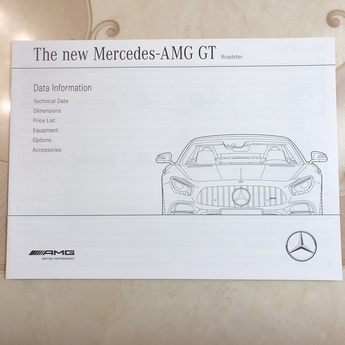  Mercedes Benz AMG GT Roadster catalog 2017 year 8 month version + Data Information attaching 