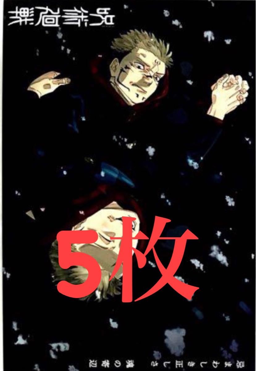 呪術廻戦 29巻 30巻 特典イラストカード 両面宿儺虎杖 5枚 呪術廻戦 29巻 30巻 特典イラストカード 両面宿儺虎杖 5枚