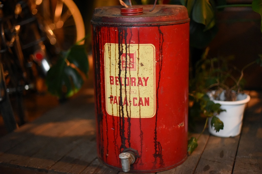 583 Vintage [BEL-RAY] OIL can oil can motor oil Britain made MADE IN ENGLAND antique Vintage Britain England 