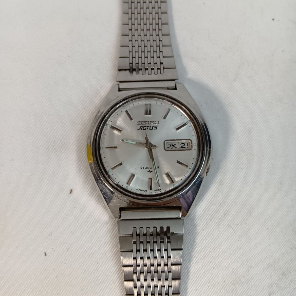 SEIKO セイコー ACTUS アクタス automatic 21Jewels 自動巻き時計 動作確認済 ベルト状態悪いです