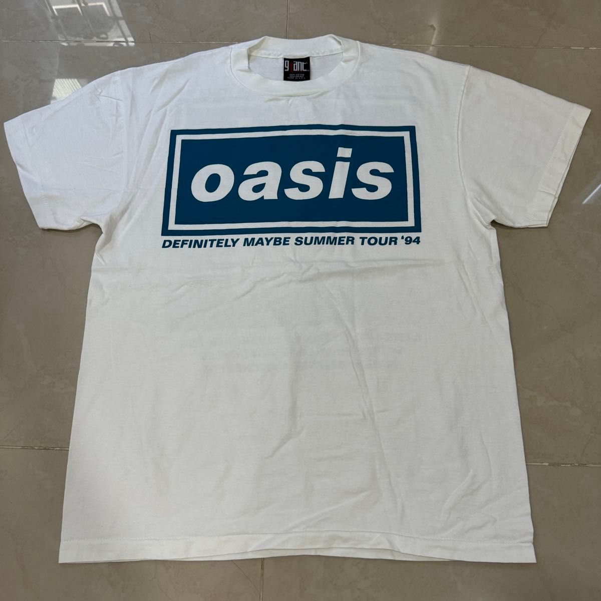 美品XL USA製giant オアシス 94年ツアーTシャツ白 OASIS 美品XL USA製giant オアシス 94年ツアーTシャツ白 OASIS
