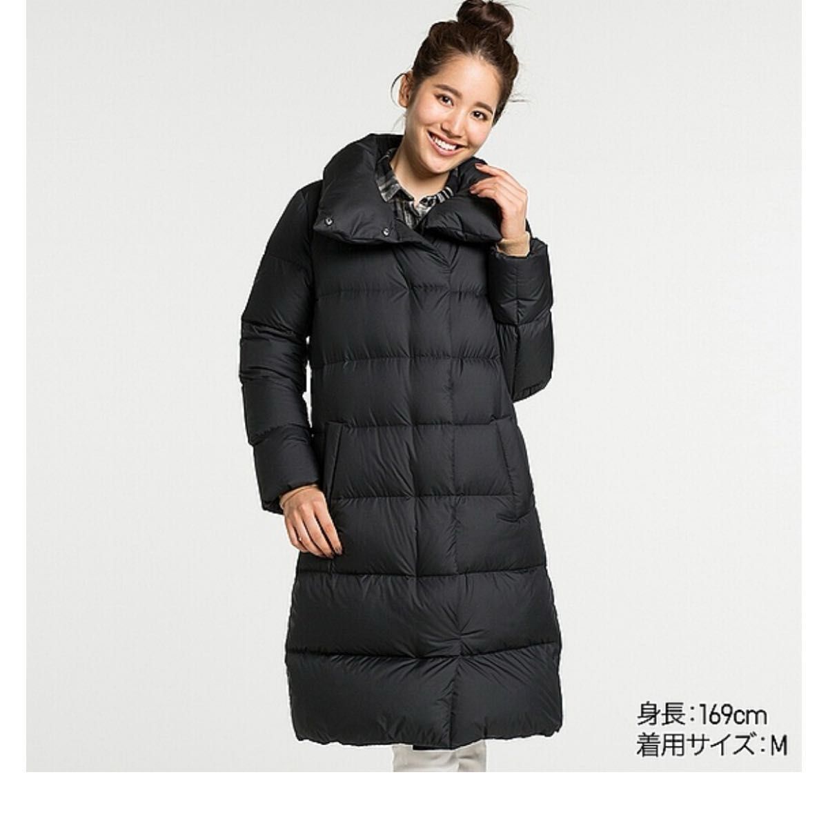 UNIQLO ライトウエイトダウンボリュームカラーコート ブラック UNIQLO ライトウエイトダウンボリュームカラーコート ブラック