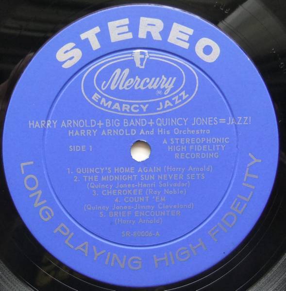 ◆ HARRY ARNOLD + Big Band + QUINCY JONES = Jazz! ◆ Mercury SR-80006 (blue:dg) ◆_画像3