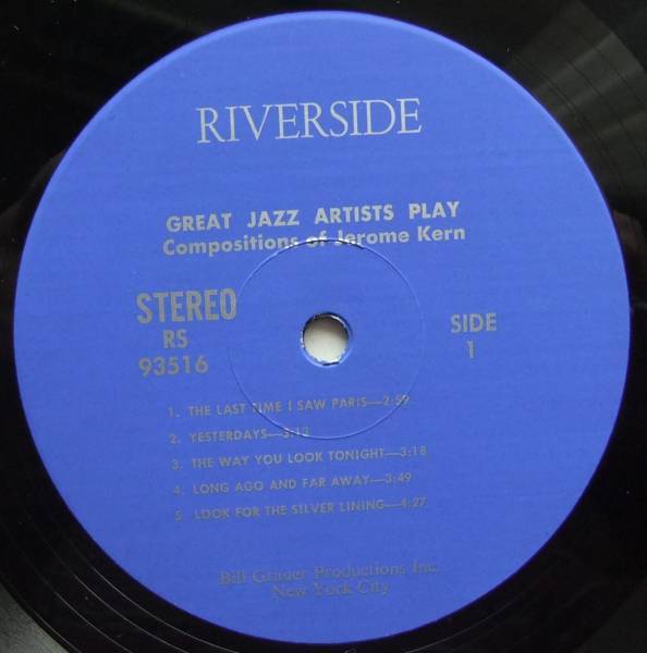 ◆ GREAT JAZZ ARTISTS Play Compositions of Jerome Kern ◆ Riverside RS-93516 (BGP) ◆ S_画像3