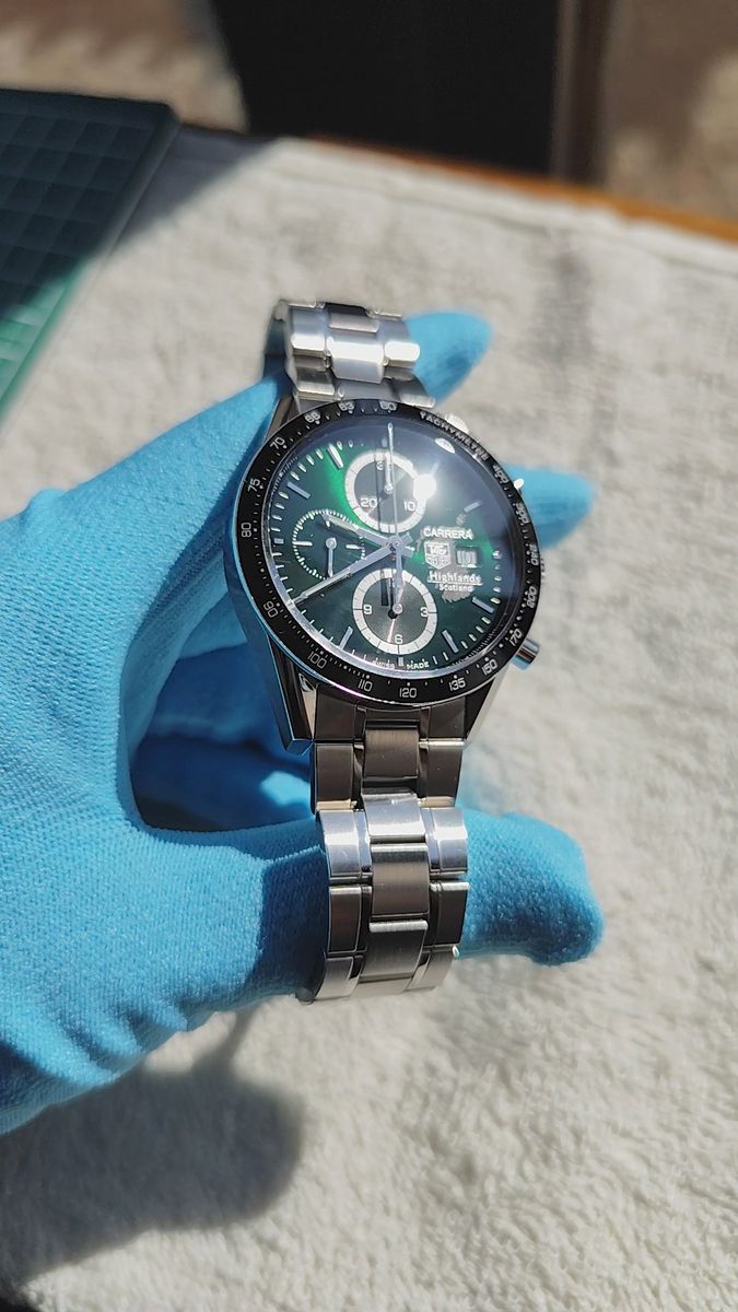 タグ・ホイヤー カレラ 日本限定400本 CV2012.BA0786 クロノグラフ TAGHEUER ダークグリーン タキメーター