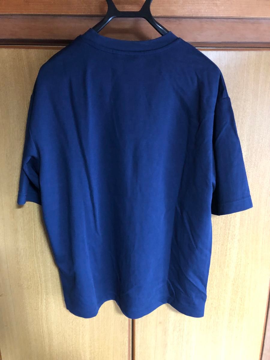 【UNIQLO ユニクロ】ネイビー クルーネック 半袖Tシャツ Lサイズ カットソー 無地