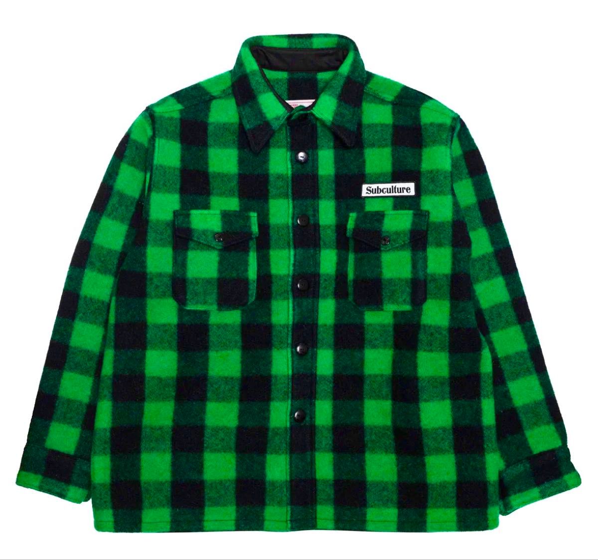 SC サブカルチャー 24AW Buffalo Check Jacket グリーン SC サブカルチャー 24AW Buffalo Check Jacket グリーン