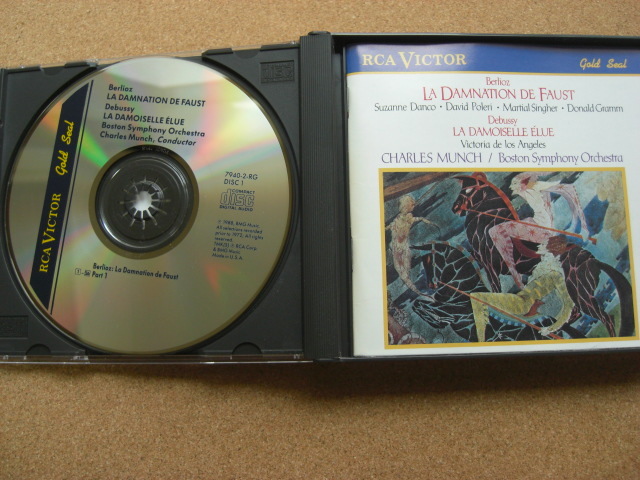 ＊【２CD】シャルル・ミュンシュ指揮／ベルリオーズ La Damnation de Faust 、ドビュッシー La Damoiselle Elue（7940-2-RG）（輸入盤）_画像3