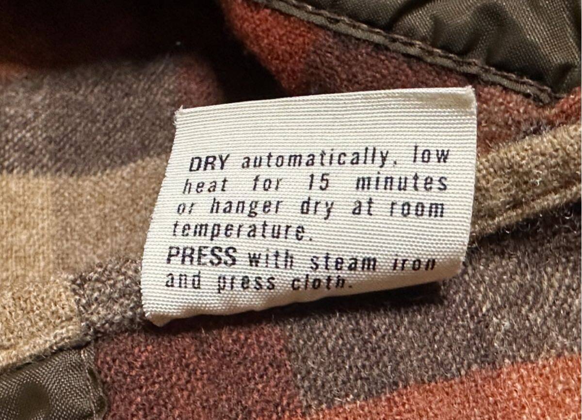 70's USA製 ペンドルトン チェック シャツ 長袖 ウール ネルシャツ ウールシャツ ヴィンテージ ビンテージ PENDLETON_画像6