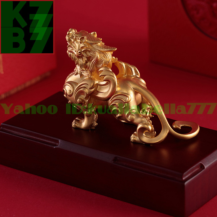 [ permanent gorgeous ] original gold [ yellow gold ....]100% hand made Gold made of gold luck with money fortune . better fortune feng shui . except . amulet tradition metalwork goods * height 50mm weight 208g proof attaching N76