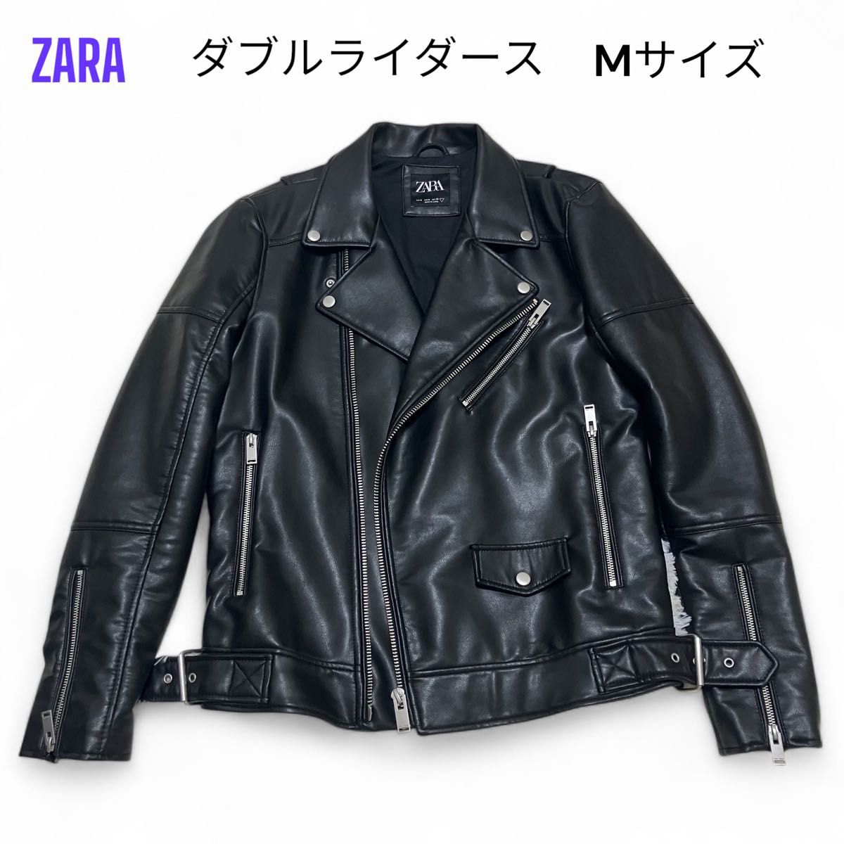 ZARA - ZARA(ザラ) フェイクレザーダブルライダースジャケット ZARA - ZARA(ザラ) フェイクレザーダブルライダースジャケット