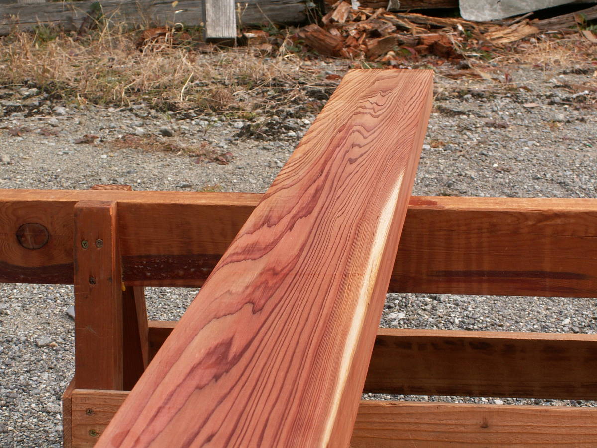 屋久杉、角材、2010x120x52ミリ、美しい木目、年輪細かい E196_画像2