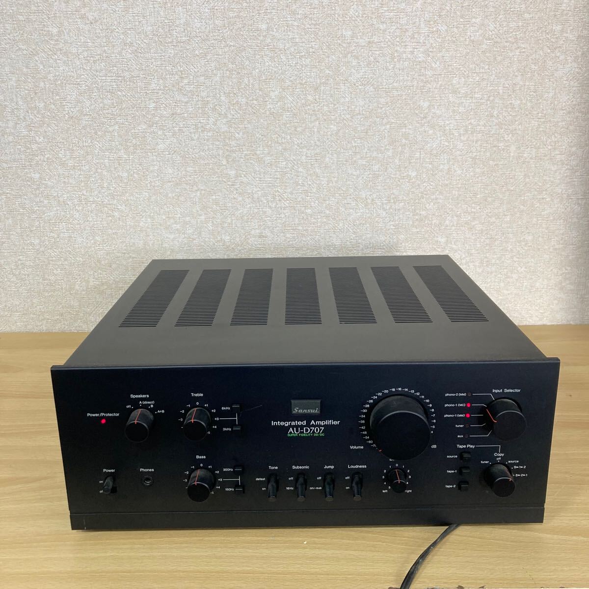 オーディオ機器 サンスイ SANSUI プリメインアンプ AU-D707 音出し