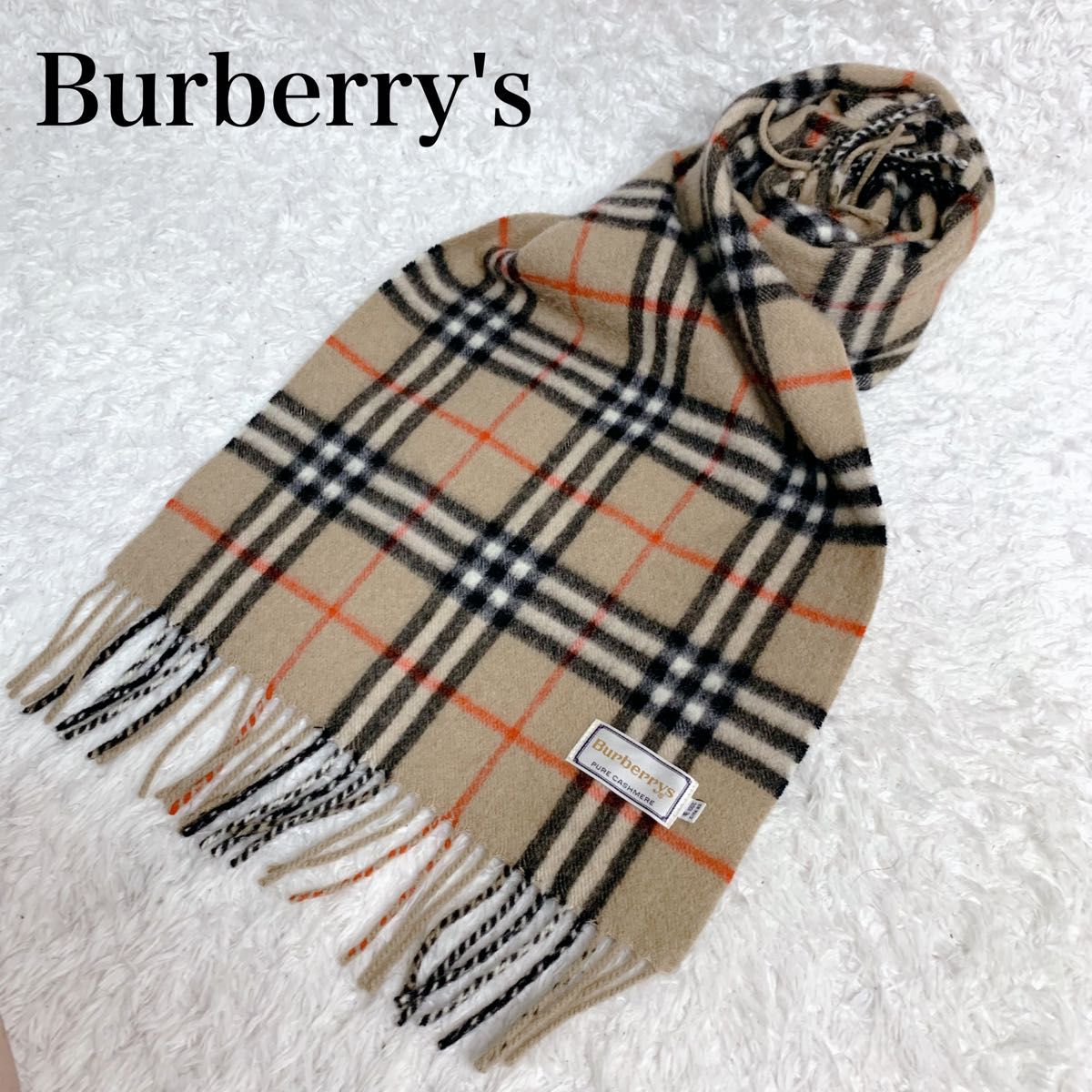 Burberry カシミヤ マフラー ノバチェック 白系 - 小物 Burberry カシミヤ マフラー ノバチェック 白系 - 小物