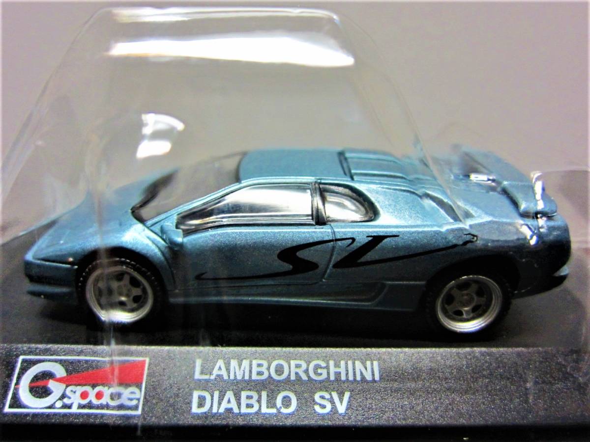 G.space☆ランボルギーニ ダイキャストカーコレクション☆LAMBORGHINI DIABLO SV メタリックライトブルー☆1/72☆Yodel2007_画像2