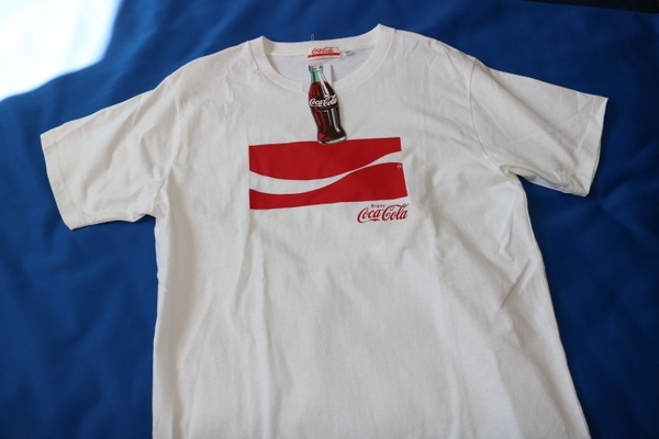 コカ・コーラ ロゴ Tシャツ LL 白 メンズ Coca-Cola 新品 未使用 の画像2
