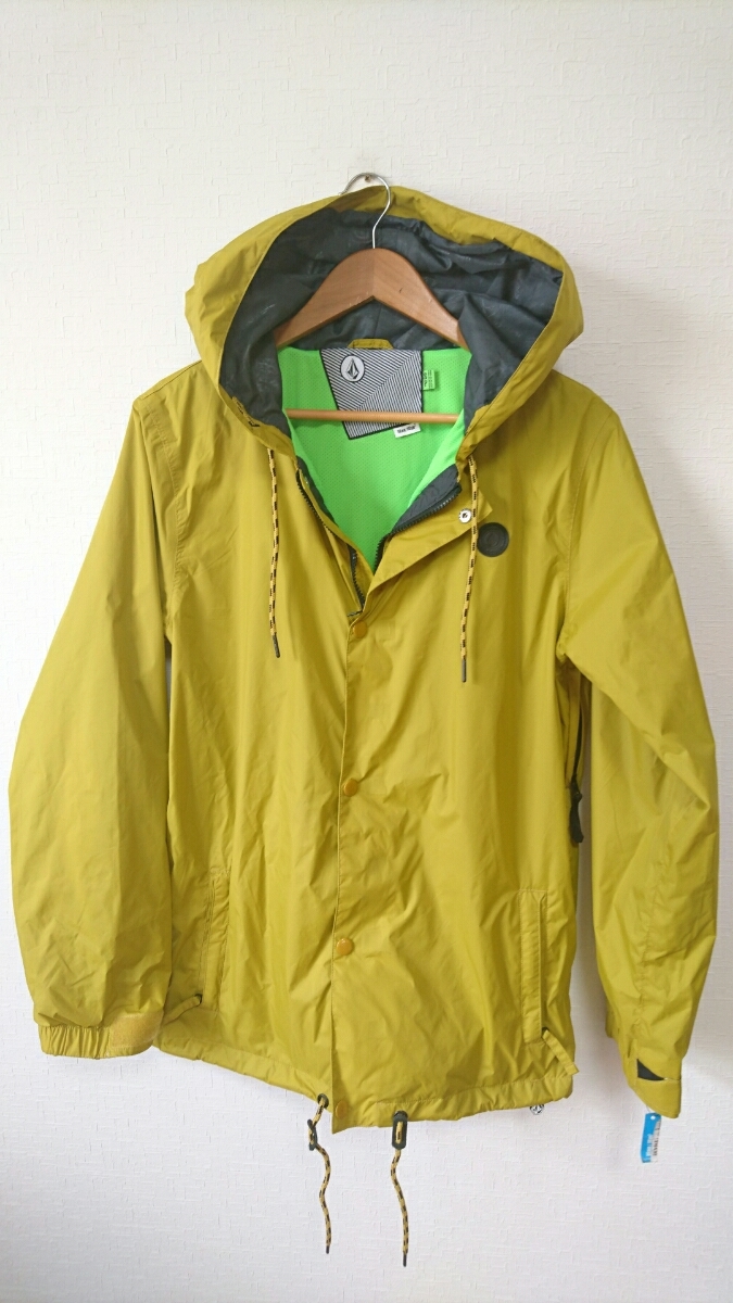未使用 VOLCOM コーチジャケット Sサイズ マスタード イエロー アース