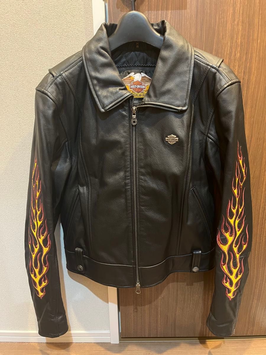 激レア Harley Davidson レザー ジャケット ハーレー フレイム 激レア Harley Davidson レザー ジャケット ハーレー フレイム