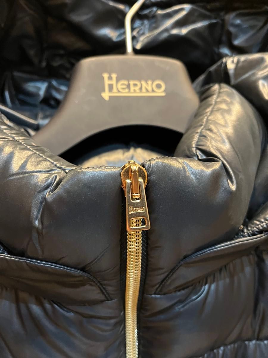 【美品】HERNO ヘルノ ダウンベスト Aライン ロング丈 42サイズ 【美品】HERNO ヘルノ ダウンベスト Aライン ロング丈 42サイズ